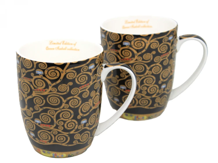 KOMPLET DWA KUBKI G. KLIMT DRZEWO ŻYCIA 400ML