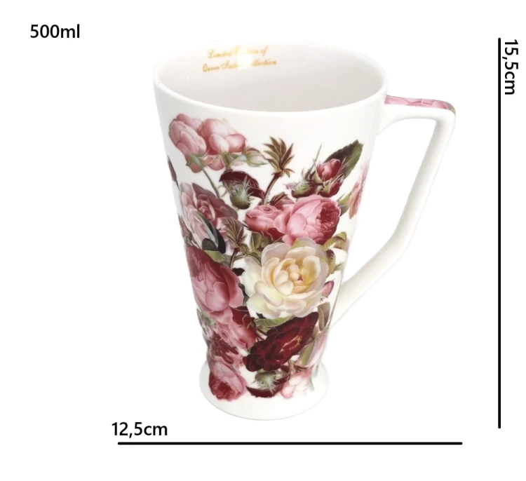 ELEGANCKI KUBEK W RÓŻE 500ML