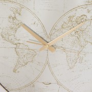 ZEGAR ŚCIENNY MAPA ŚWIATA SZKŁO 45CM NA BATERIE