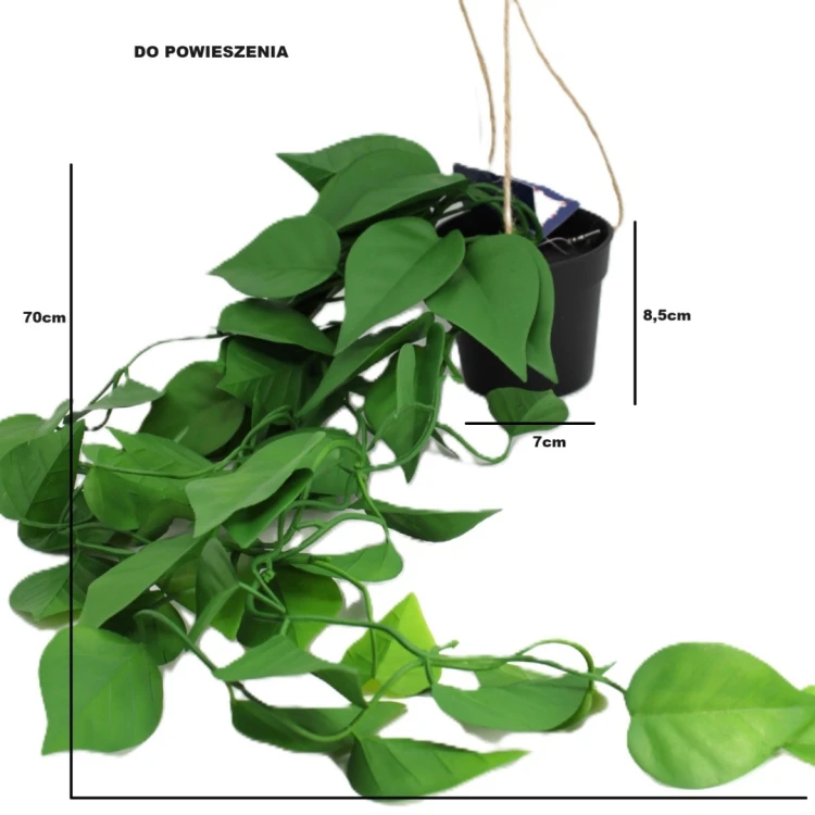 KWIAT SZTUCZNY EPIPREMNUM WISZĄCE DONICZCE 70CM
