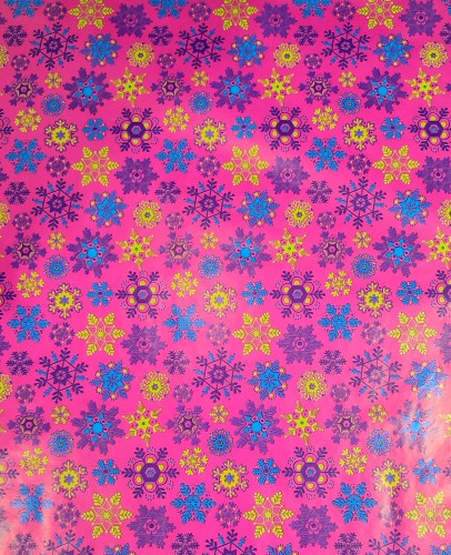 OZDOBNY PAPIER PREZENTOWY ŚWIĄTECZNY ŚNIEŻYNKI 70X600CM
