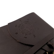 Notes Skórzany Retro Róża Wiatrów 200 stron - Prezent dla Żeglarza
