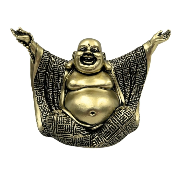 Figurka Buddy – Radosny Budda – Złota Dekoracja
