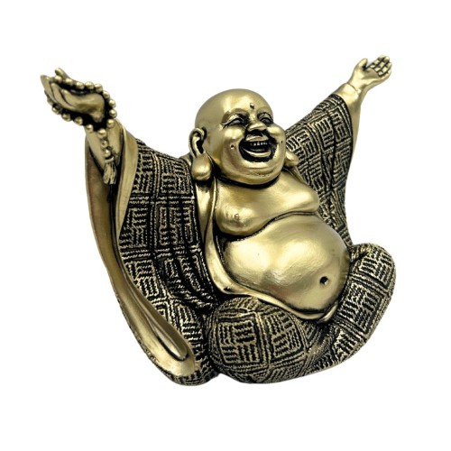 Figurka Buddy – Radosny Budda – Złota Dekoracja
