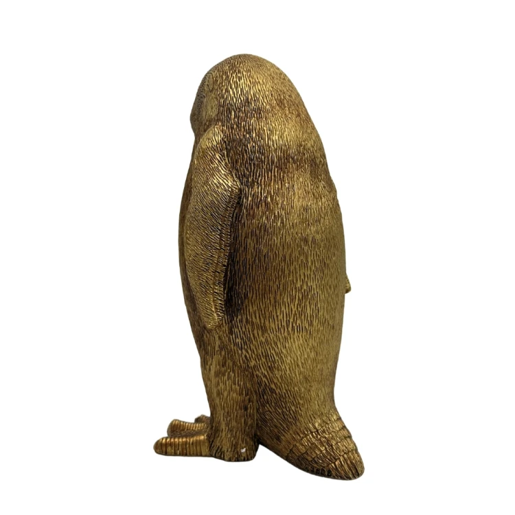 Figurka dekoracyjna Złoty Pingwin Wysokość 20,5 cm