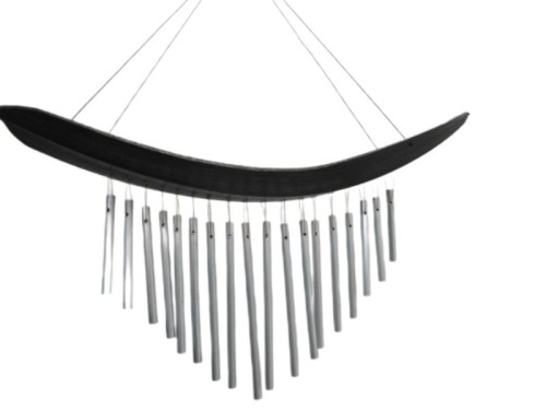 GONG Z METALEM, ŁÓDKA DZWONEK WIETRZNY 55CM