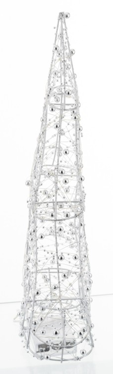 Ozdoba Choinka Led Srebrna 40x33x8