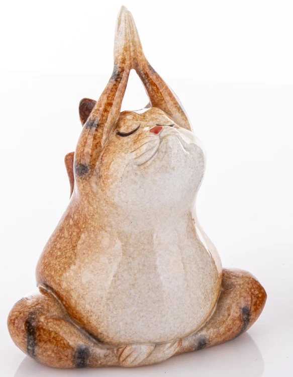 FIGURKA KOT JOGA YOGA MEDYTACJA 12,5x9,5x7