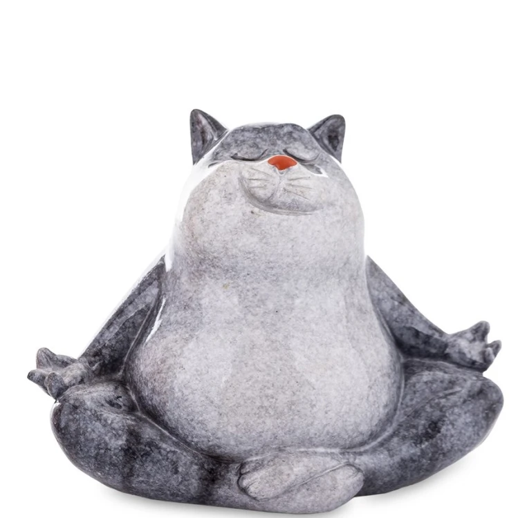 FIGURKA KOT JOGA YOGA MEDYTACJA 8x11x8
