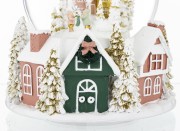 SZKLANA KULA ŚNIEŻNA Z POZYTYWKĄ 16CM ZIMOWE MIASTECZKO