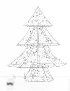 FIGURKA CHOINKA LED SREBRNA 36x29x8CM