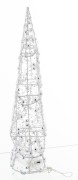 FIGURKA CHOINKA LED SREBRNA 36x29x8CM