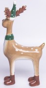 Figurka Świąteczna Renifer w Czapce i Szaliku – 22 cm