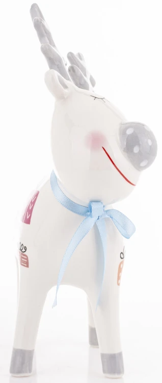 Figurka Świąteczna Renifer z Prezentami 23cm