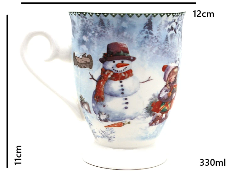 KUBEK ŚWIĄTECZNY W PUDEŁKU ZIMOWY PEJZAŻ 330ML