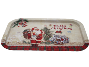 ŚWIĄTECZNA TACA 34X23,5CM Z MIKOŁAJEM