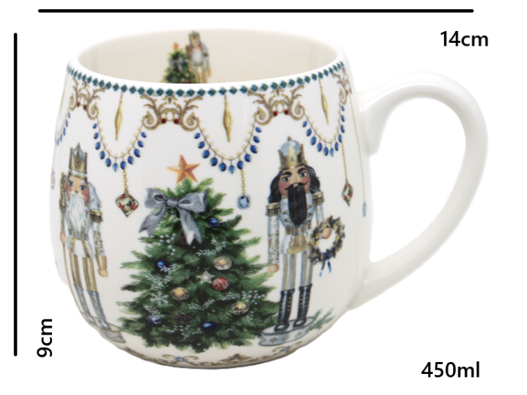 KUBEK ŚWIĄTECZNY W PUDEŁKU DZIADEK DO ORZECHÓW 450ML