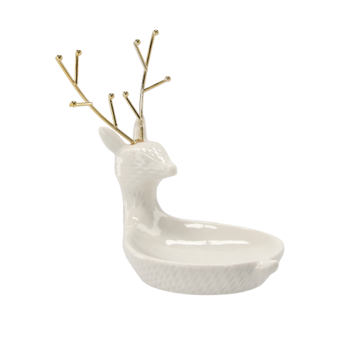 STOJAK NA BIŻUTERIĘ RENIFER LEŻĄCY 20x13.3x18.6CM
