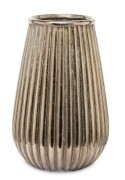WAZON ZŁOTY W PRĄŻKI 35x23x23 KAMIONKA