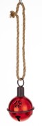 ZAWIESZKA DZWONEK CZERWONY METALOWY 13x8,5x8,5CM