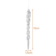Sople na choinkę 12 szt zawieszki bombki 13cm