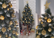 Bombki choinkowe zestaw 100 szt + gwiazda, złote
