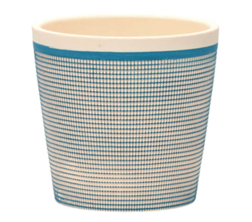 OSŁONKA CERAMICZNA 13.3x13.3x12.8CM NIEBIESKA