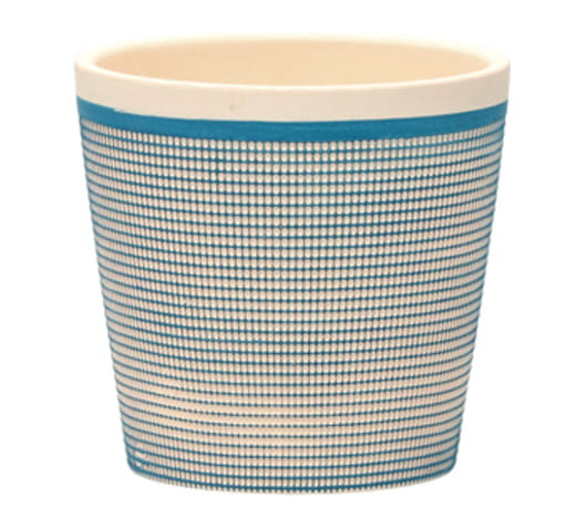 OSŁONKA CERAMICZNA 13.3x13.3x12.8CM NIEBIESKA