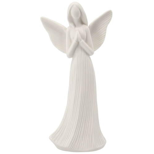 FIGURKA CERAMICZNA ANIOŁ LED – WYSOKOŚĆ 23,6 CM