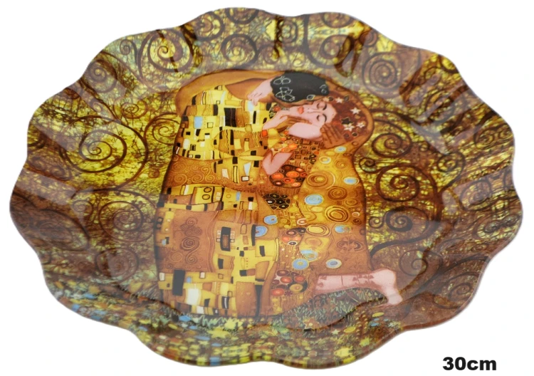 PATERA MISA SZKLANA KLIMT POCAŁUNEK 30X2,5CM