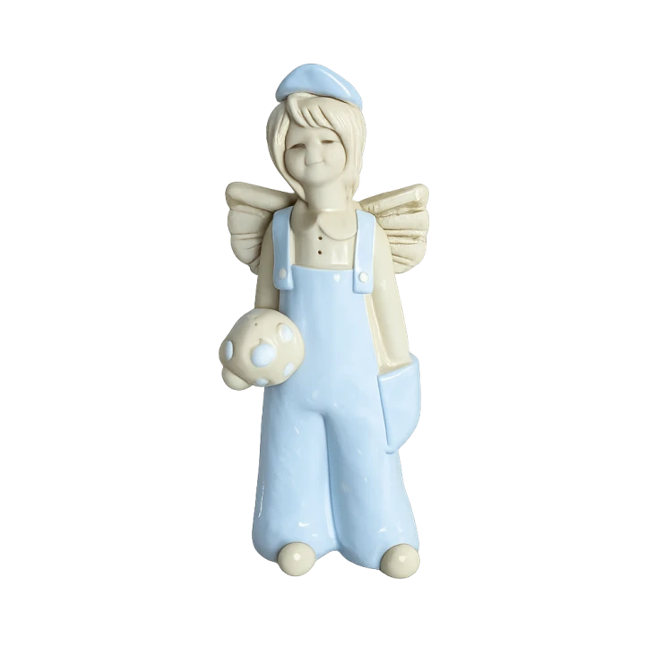 FIGURKA ANIOŁ RĘCZNIE MALOWANY 17CM rękodzieło