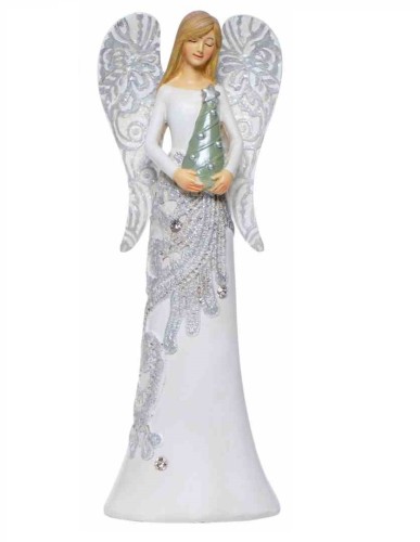 FIGURKA ANIOŁ Z CHOINKĄ 22,5CM