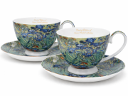 ZESTAW FILIŻANEK ZE SPODKIEM 250ML VAN GOGH IRYSY