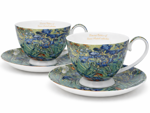 ZESTAW FILIŻANEK ZE SPODKIEM 250ML VAN GOGH IRYSY