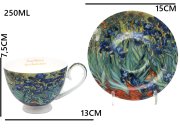 ZESTAW FILIŻANEK ZE SPODKIEM 250ML VAN GOGH IRYSY