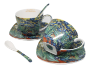 ZESTAW FILIŻANEK ZE SPODKIEM 250ML VAN GOGH IRYSY