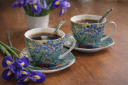 ZESTAW FILIŻANEK ZE SPODKIEM 250ML VAN GOGH IRYSY