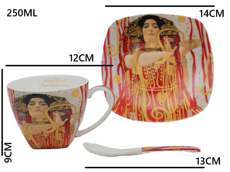 ZESTAW FILIŻANEK ZE SPODKIEM 250ML G. KLIMT MEDYCYNA
