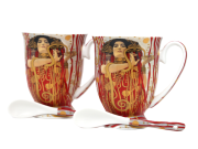 ZESTAW KUBKÓW Z ŁYŻECZKAMI 300ML G. KLIMT MEDYCYNA
