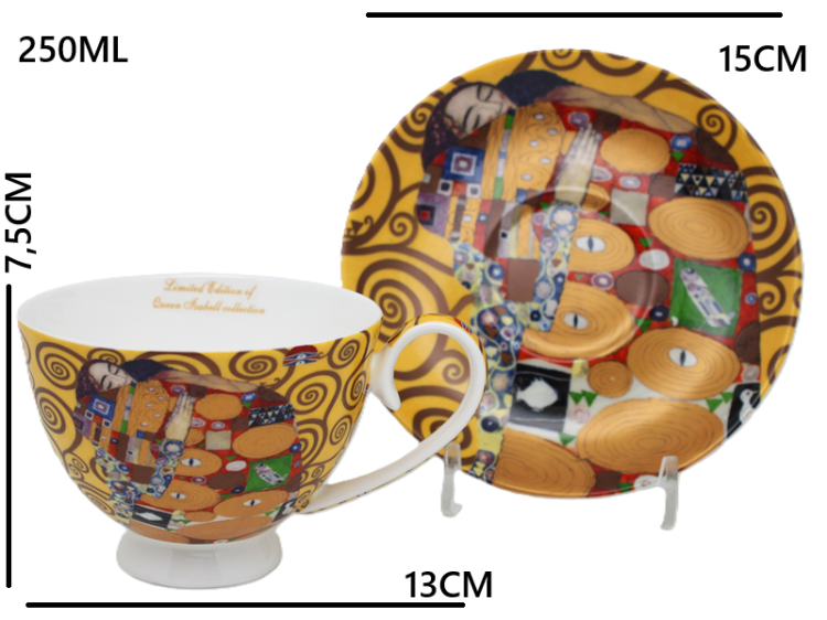 FILIŻANKA ZE SPODKIEM 250ML G. KLIMT SPEŁNIENIE