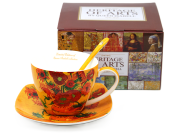 FILIŻANKA ZE SPODKIEM I ŁYŻECZKĄ 250ML VAN GOGH SŁONECZNIKI