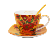 FILIŻANKA ZE SPODKIEM I ŁYŻECZKĄ 250ML VAN GOGH SŁONECZNIKI