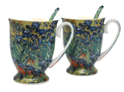 ZESTAW KUBKÓW Z ŁYŻECZKAMI 300ML VAN GOGH IRYSY