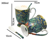 ZESTAW KUBKÓW Z ŁYŻECZKAMI 300ML VAN GOGH IRYSY