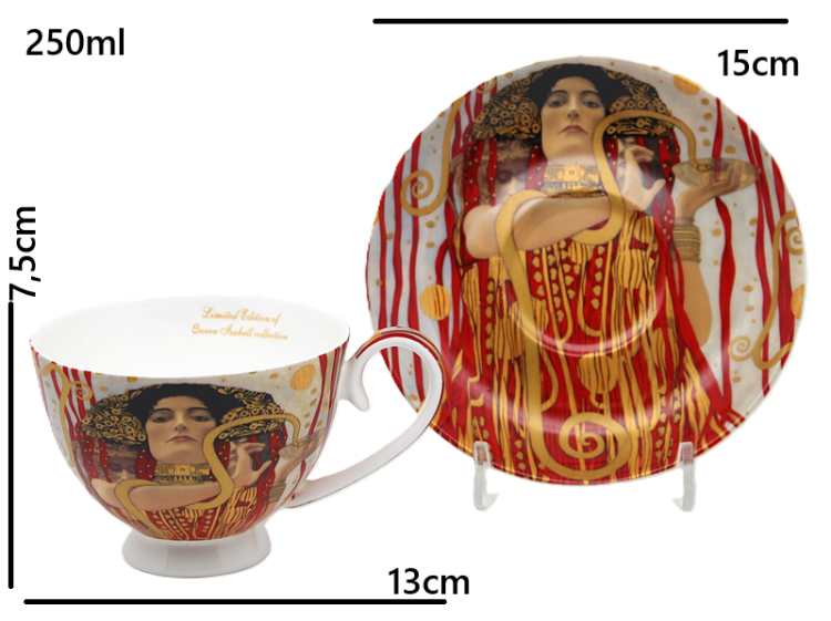 ZESTAW FILIŻANEK ZE SPODKIEM 250ML G. KLIMT MEDYCYNA