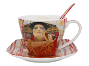 FILIŻANKA ZE SPODKIEM I ŁYŻECZKĄ 250ML G. KLIMT MEDYCYNA