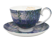 FILIŻANKA ZE SPODKIEM 250ML MONET NENUFARY