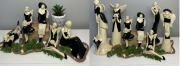 FIGURKA ANIOŁ STOJĄCY Z SERCEM CZARNY 37CM HAND MADE