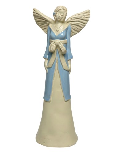FIGURKA ANIOŁ STOJĄCY NIEBIESKI 40CM HAND MADE