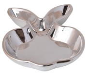 TALERZYK CERAMICZNY KRÓLIK SREBRNY 17X24X4,5 CM